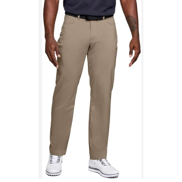 Under Armour Other - Under Armour Golf Pants Mens 42x30 Tan Khaki Excellent Stretch Chino Trousers